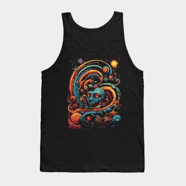 Psychodelic Thunderstorm Tank Top by Nerdlight Shop